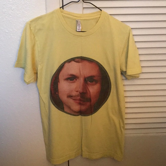 American Apparel Michael Cera yellow t shirt sz sm - Picture 1 of 3